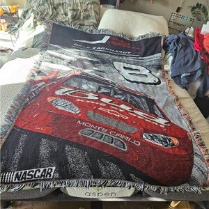 Budweiser Red and Black Racing Throw Blanket